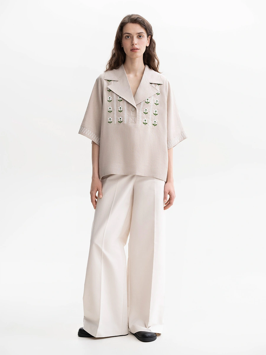 Linen casual shirt Bessarabiya Light — Gray
