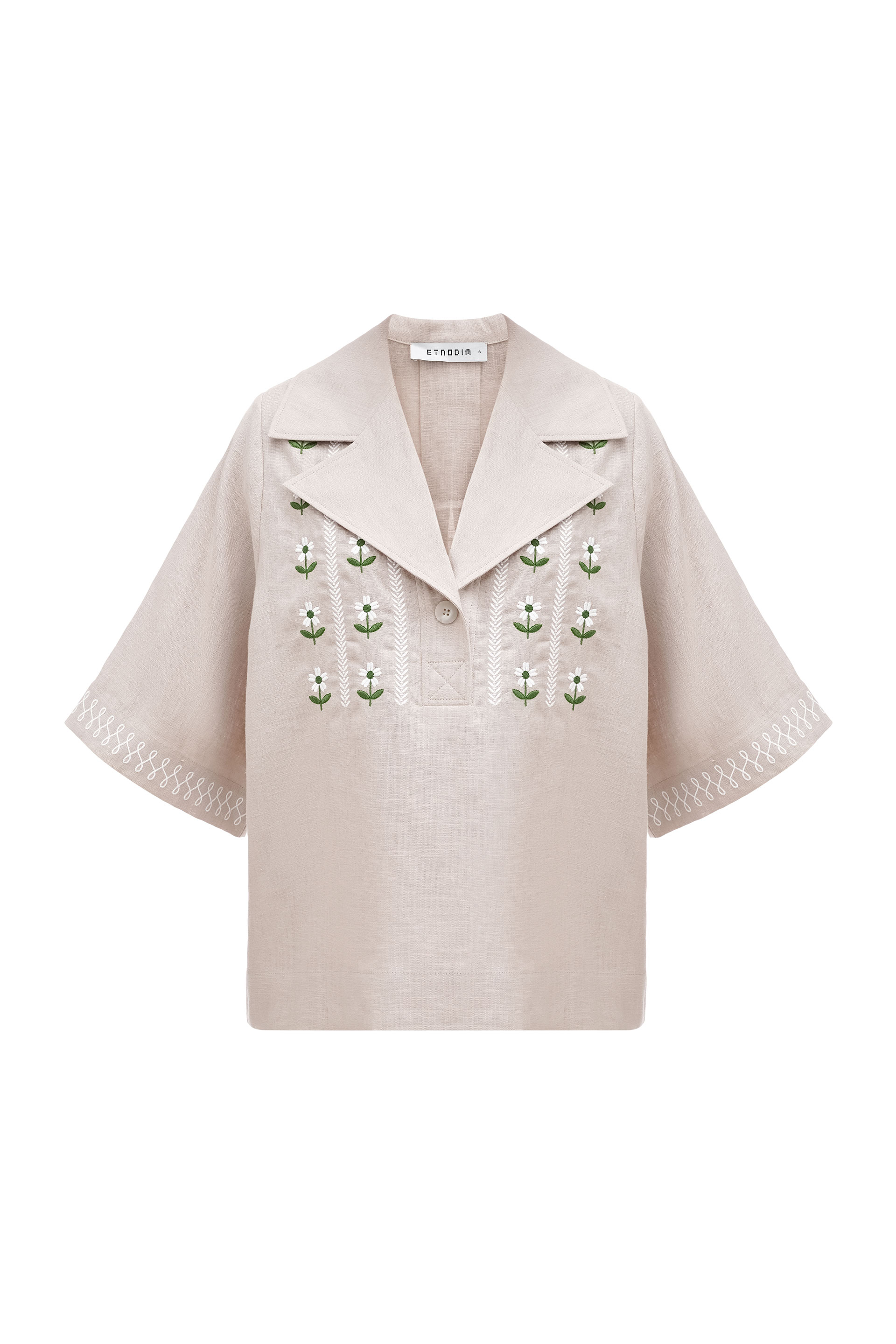 Gray linen casual shirt Bessarabiya choose