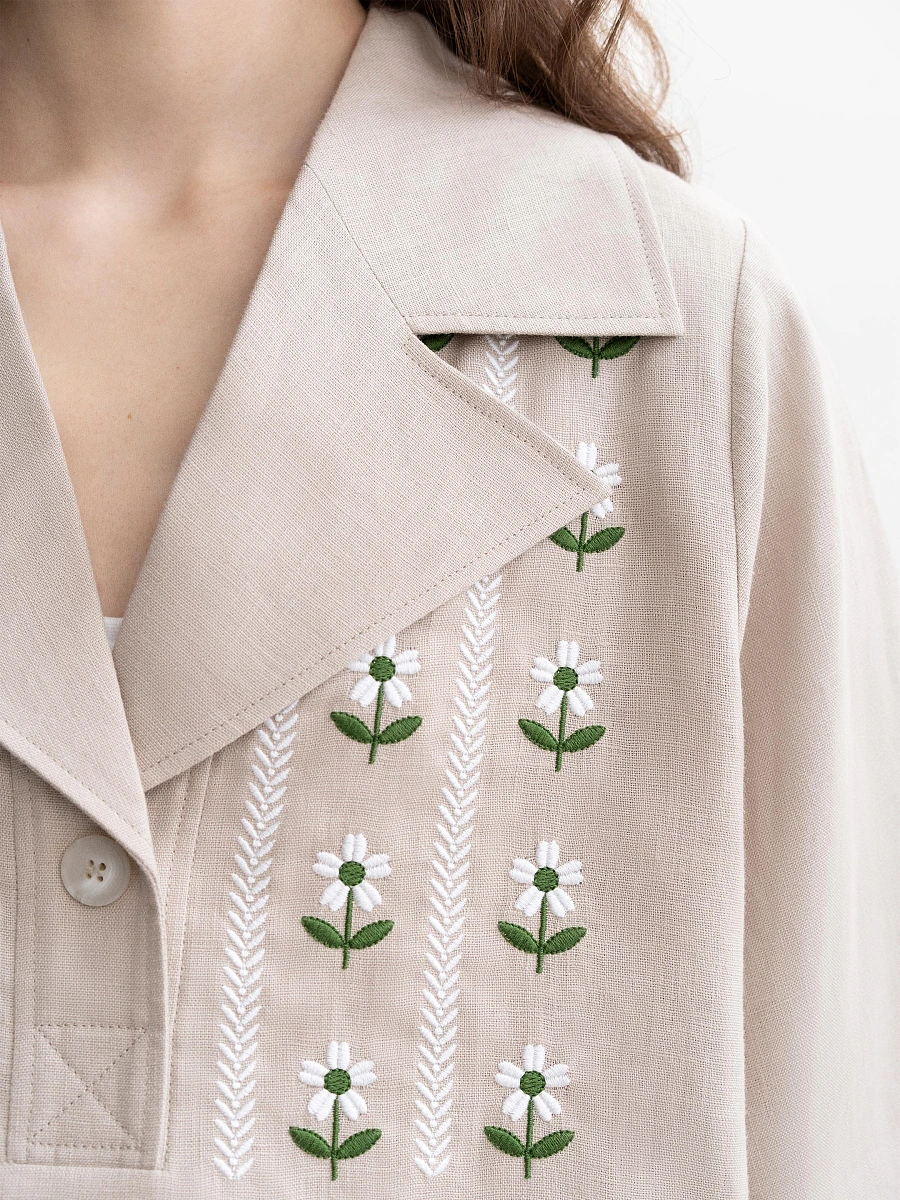 Linen casual shirt Bessarabiya Light — Gray