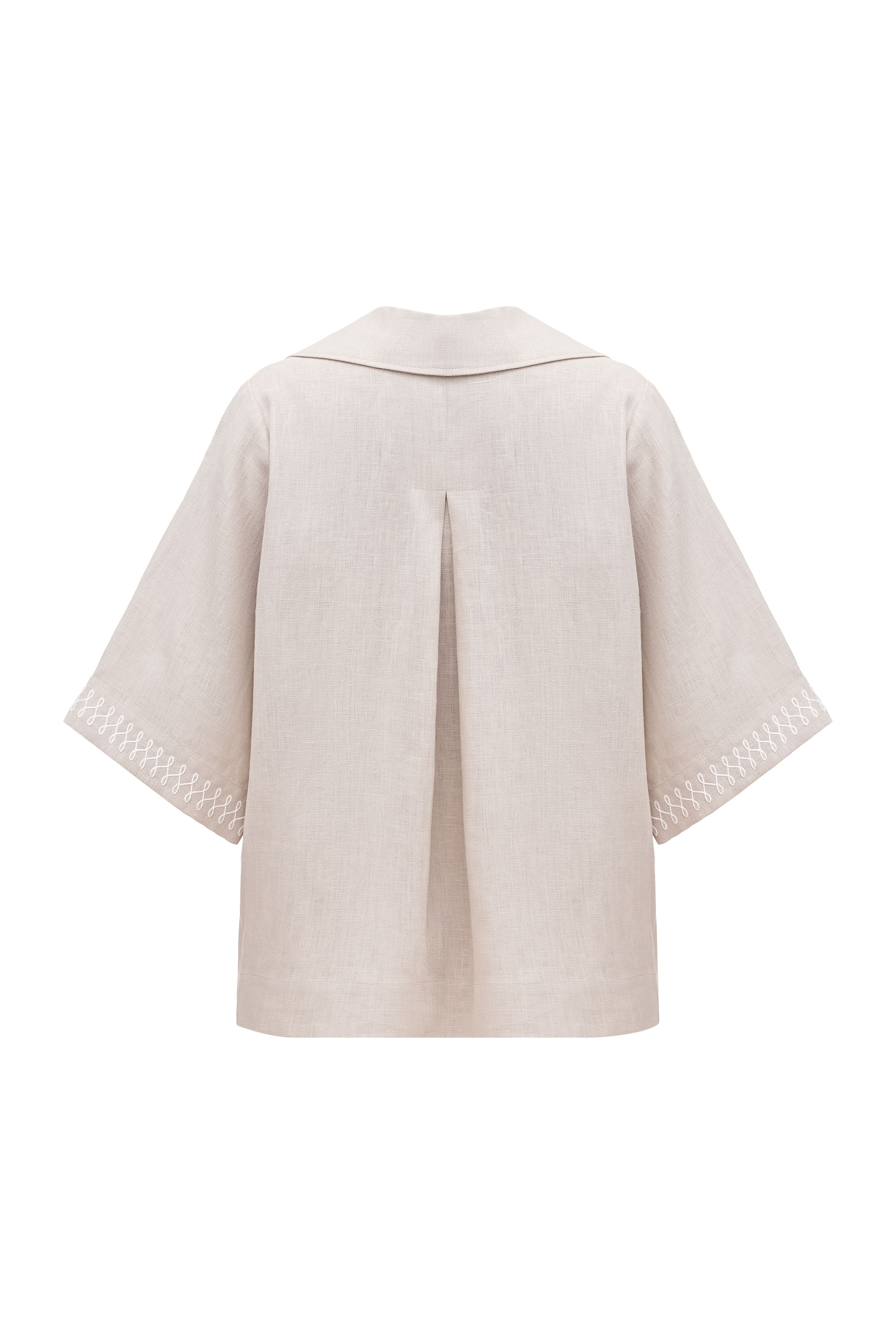 Gray linen casual shirt Bessarabiya fitting