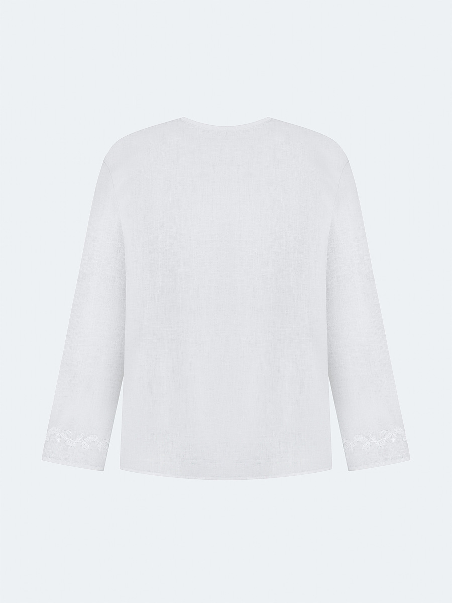 Men's shirt with white embroidery in the tone of "Vavylon XX" [0]