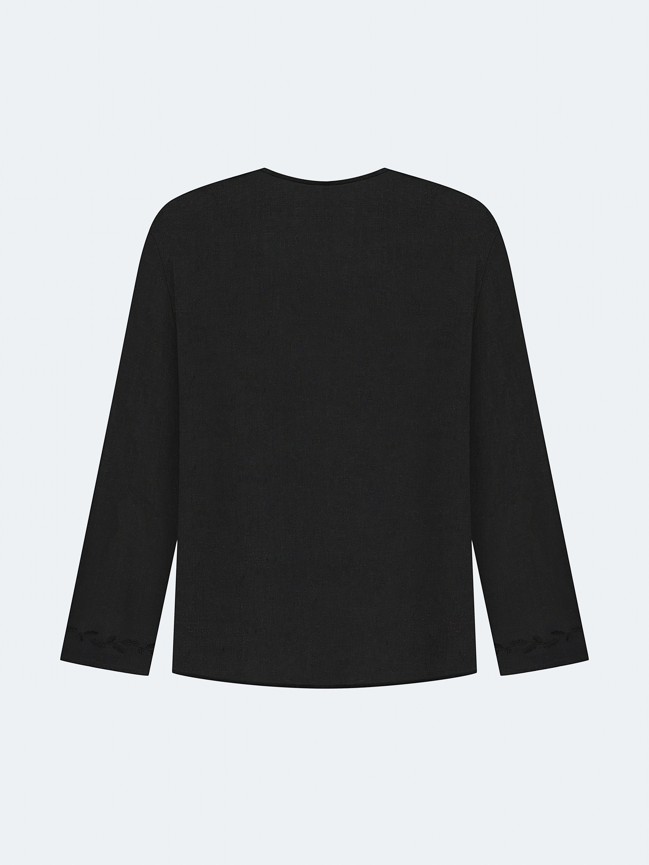 Men's shirt with black embroidery in the tone of "Vavylon XX" fitting
