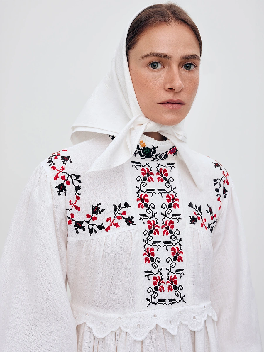 Blue Bandana "Derevo zhyttia" — White