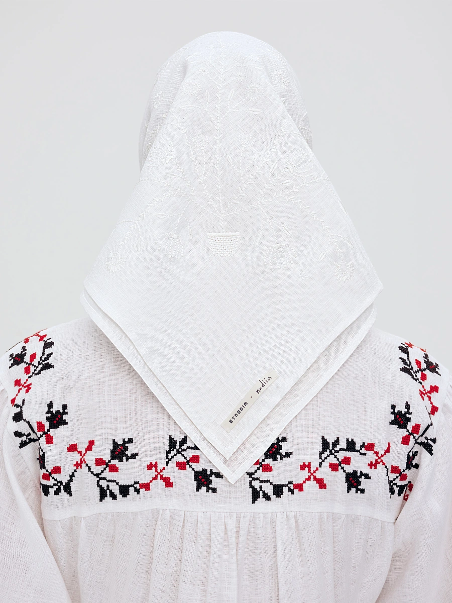 Blue Bandana "Derevo zhyttia" — White