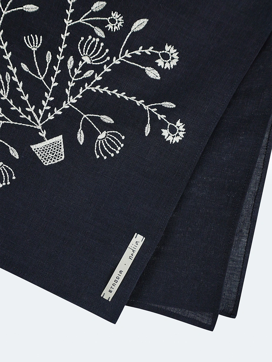 White bandana "Derevo zhyttia" — Blue
