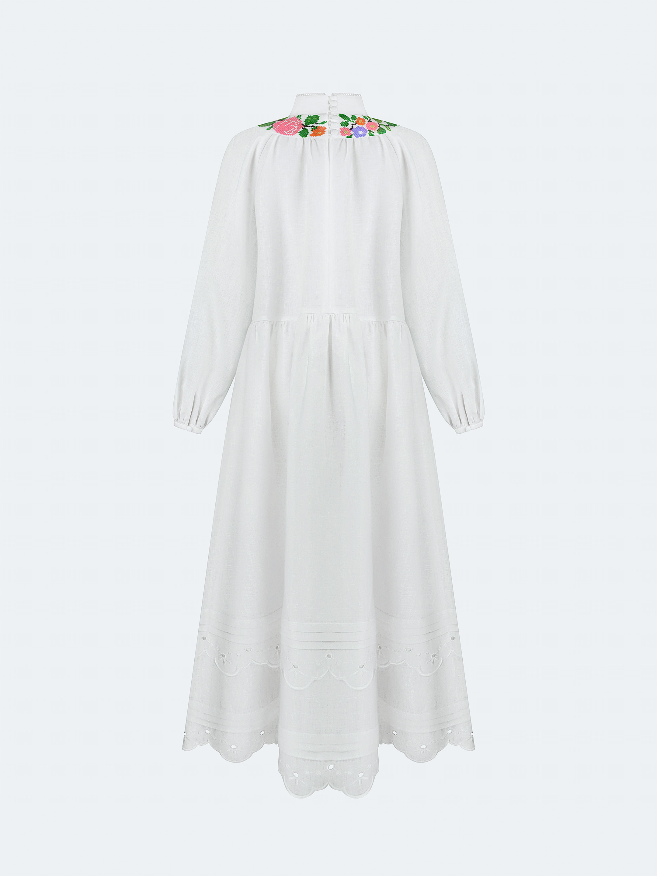 Long embroidered dress with fastening "Vinok" buy