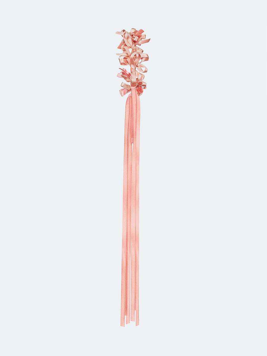Light summer wreath made of milk-colored satin thread "Lebidka" — Pink