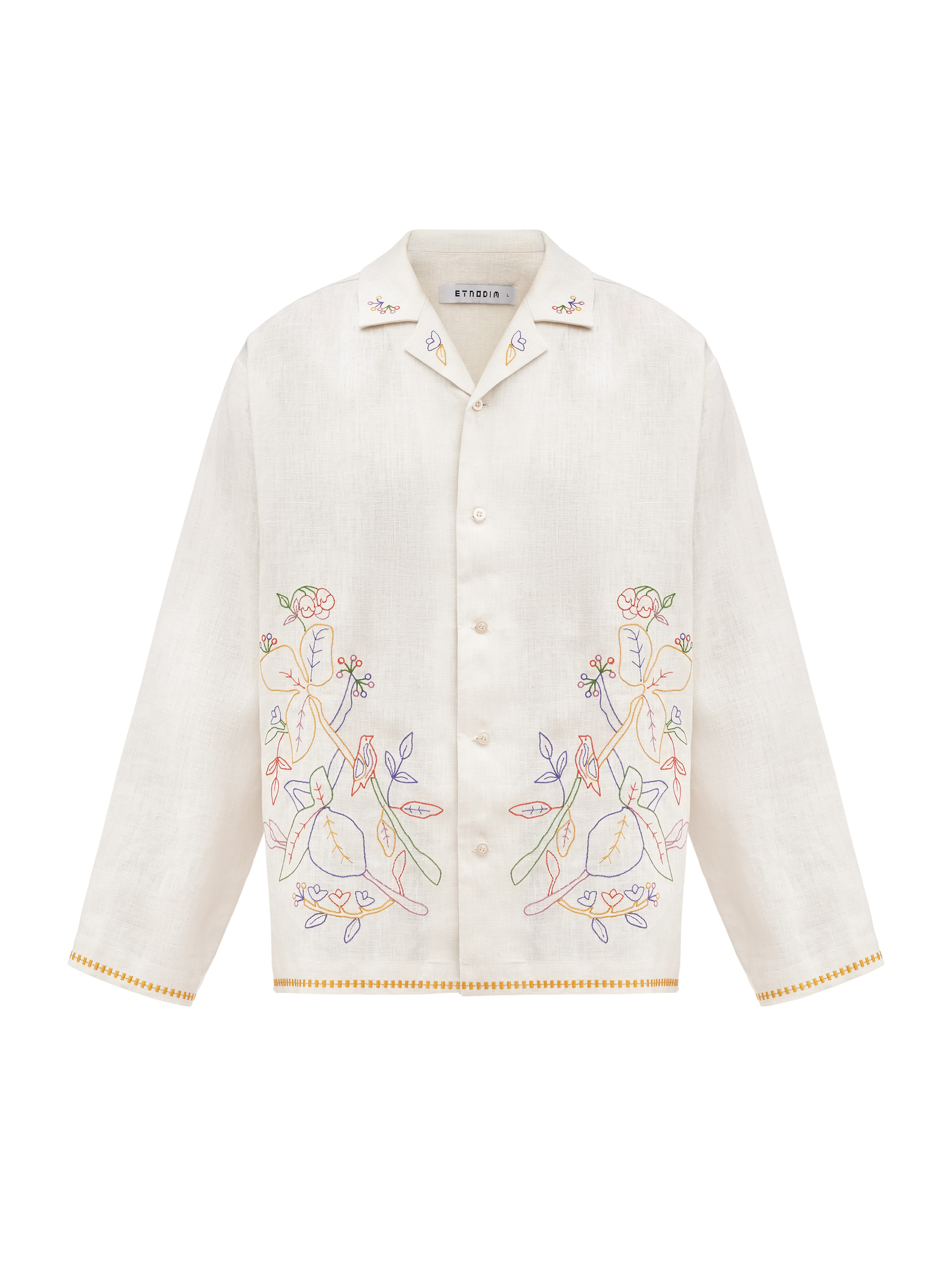 Light shirt with colored embroidery "Hlid" choose