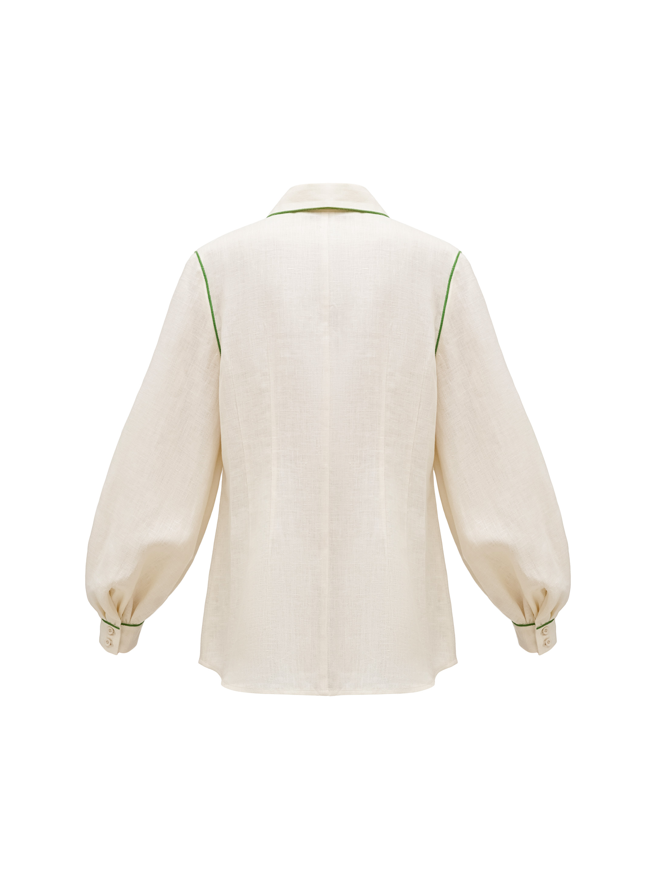 Linen embroidered shirt of milk color "Cranberry" buy
