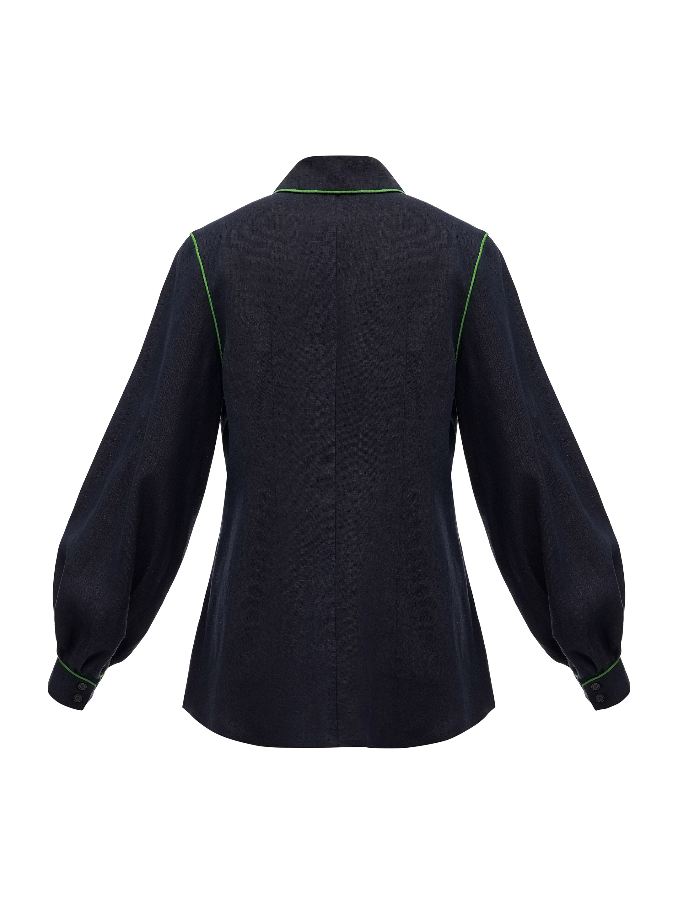 Black linen embroidered shirt "Zhuravlyna" buy