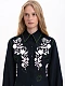 Black linen embroidered shirt "Zhuravlyna"
