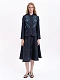 Linen embroidered jacket of dark blue color «Adoxa» [0]