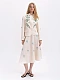 Linen embroidered jacket of milk color «Adoxa»