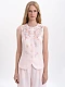 Light pink linen embroidered vest "Agrus" [0]