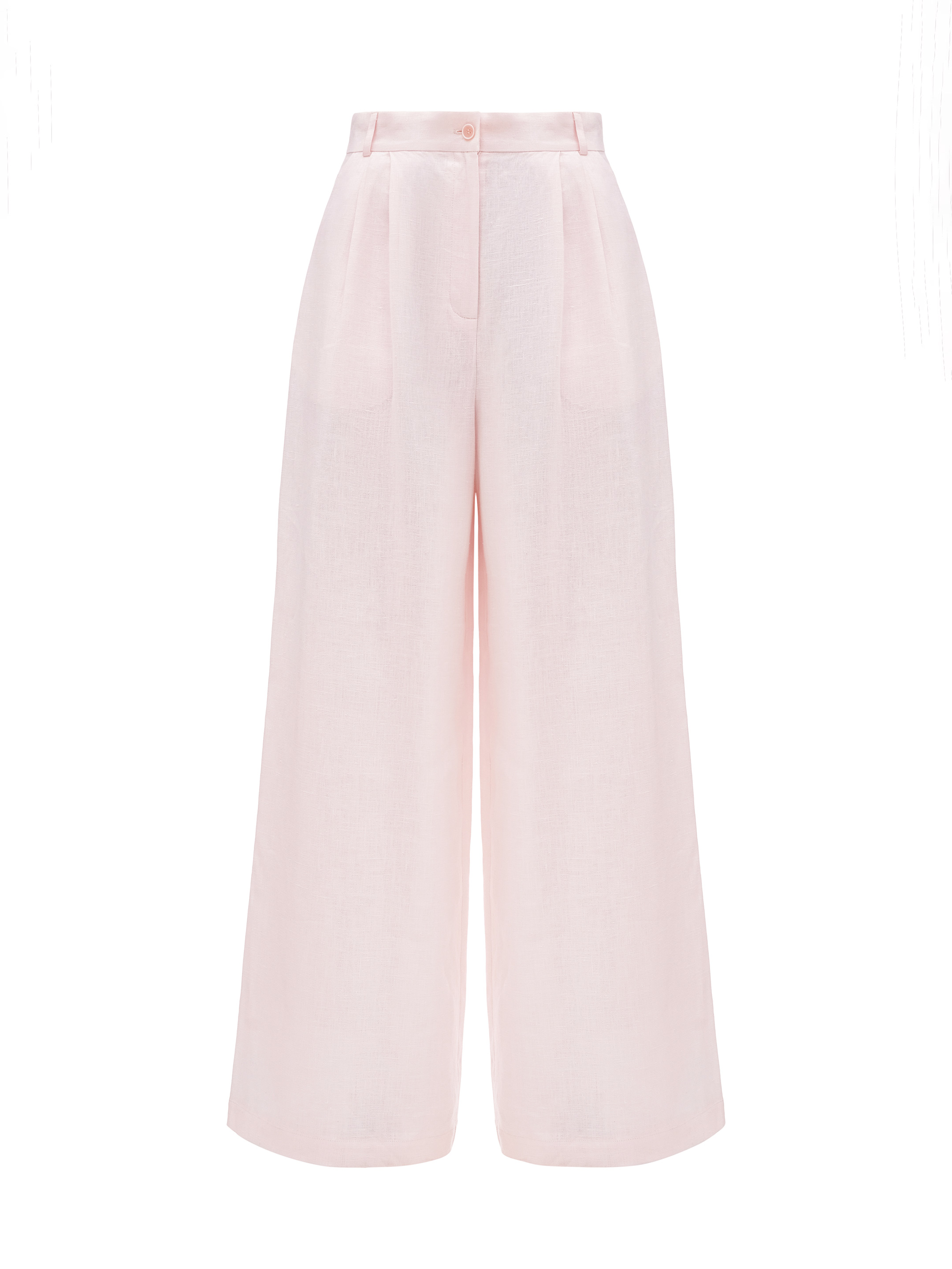 Light pink linen women's pants «Agrus» photo