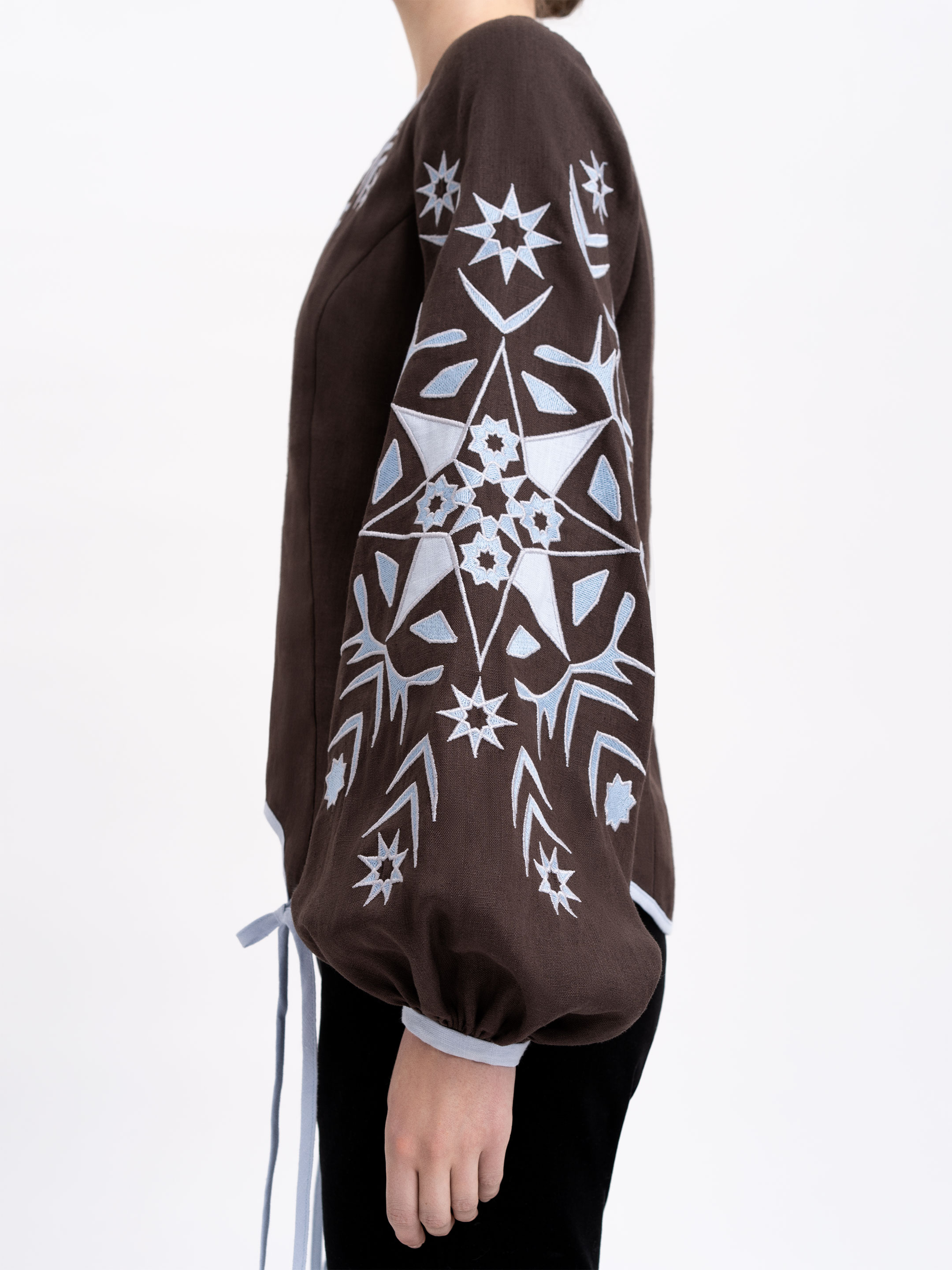 Women's embroidered shirt "Zirka" evening photo