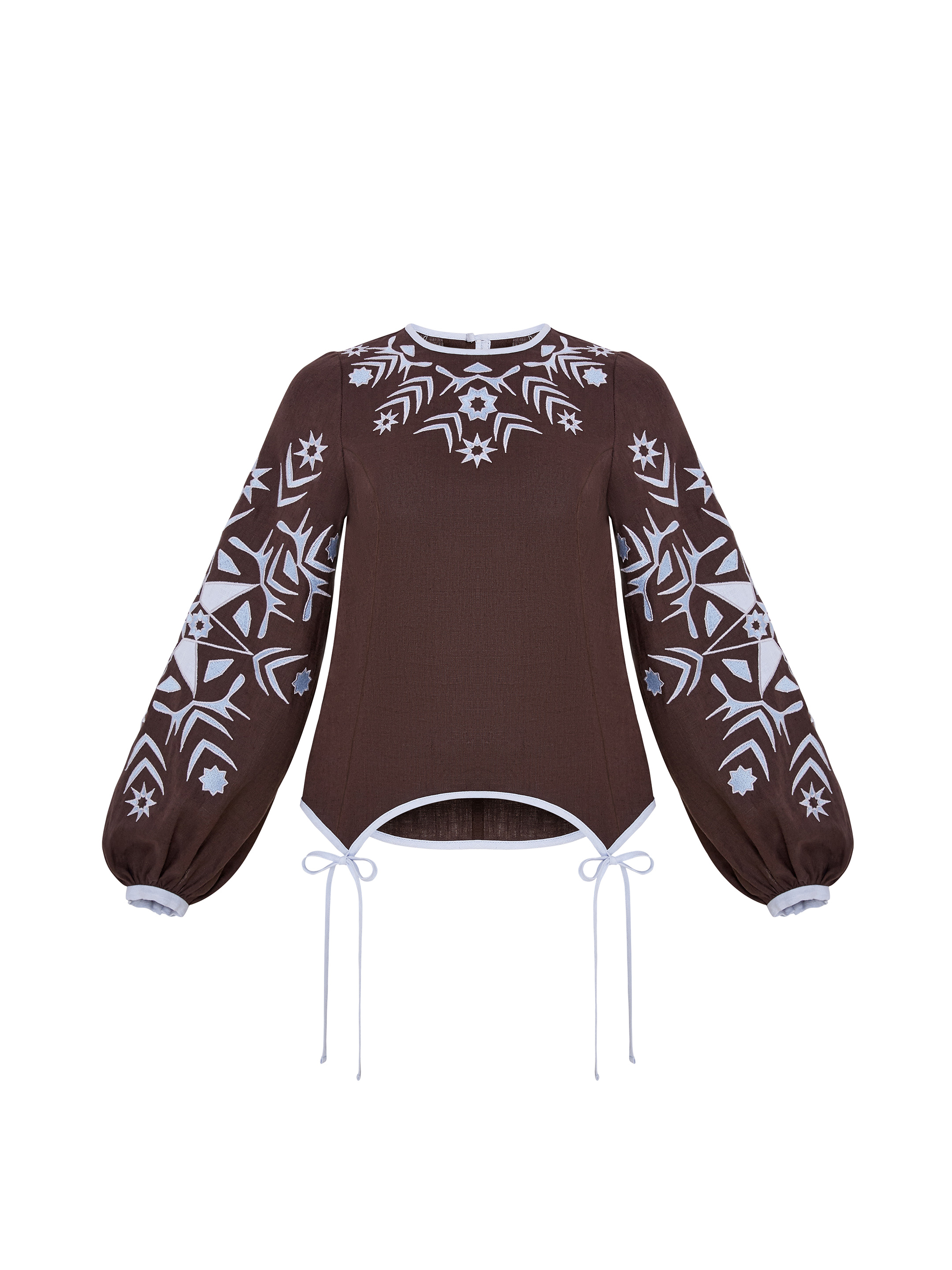 Women's embroidered shirt "Zirka" evening fitting