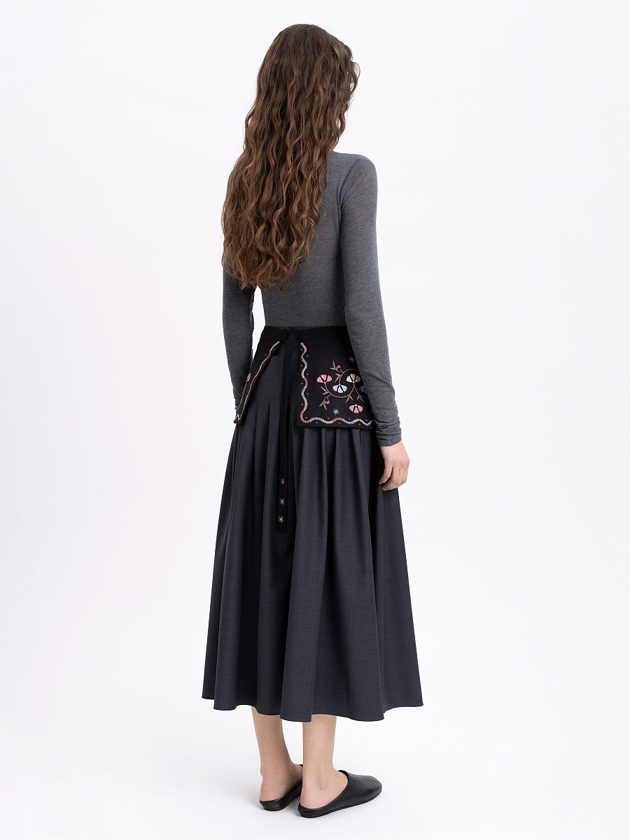 Black linen basque "Polyn" [0]