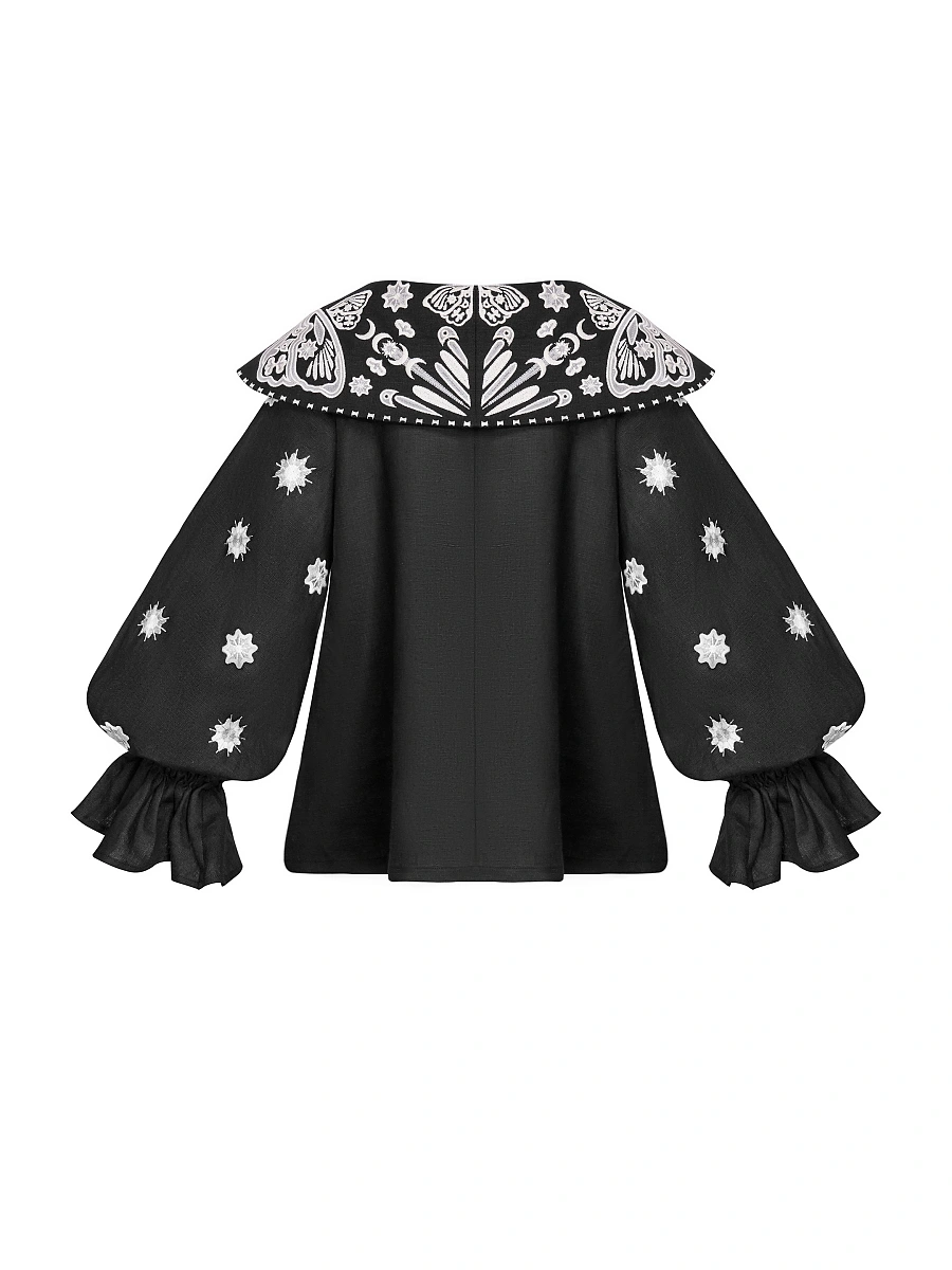Milk white blouse "Lehit" — Black