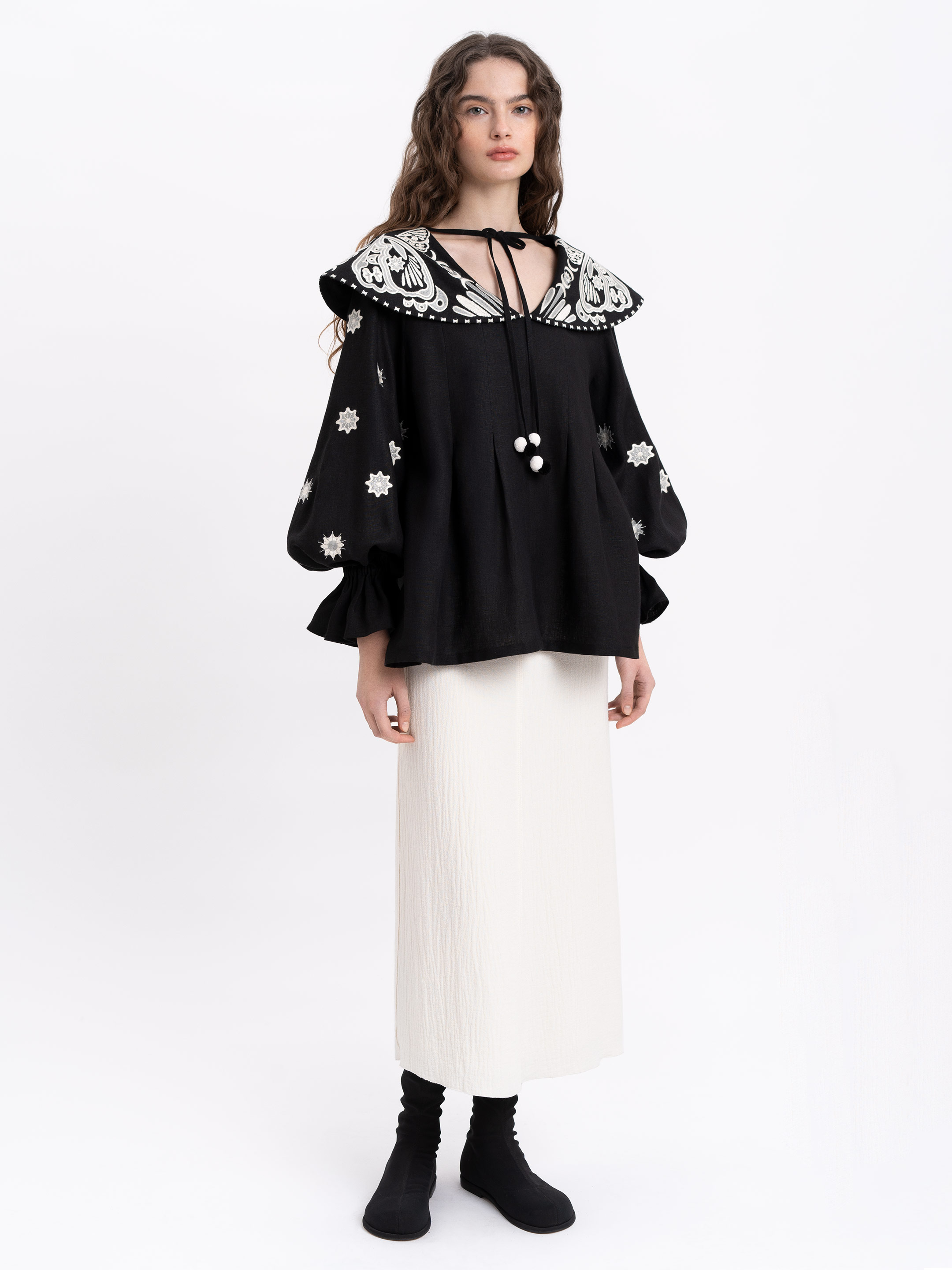 Black blouse "Butterfly" cheap