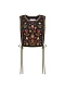 Linen embroidered vest with khaki ties Yaryna zhylet