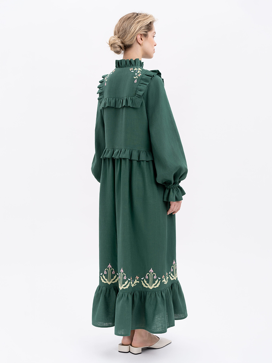 Long green dress "Lastivka" [0]