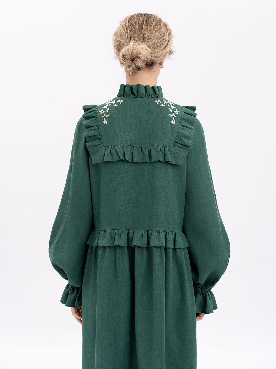 Long green dress "Lastivka" [0]