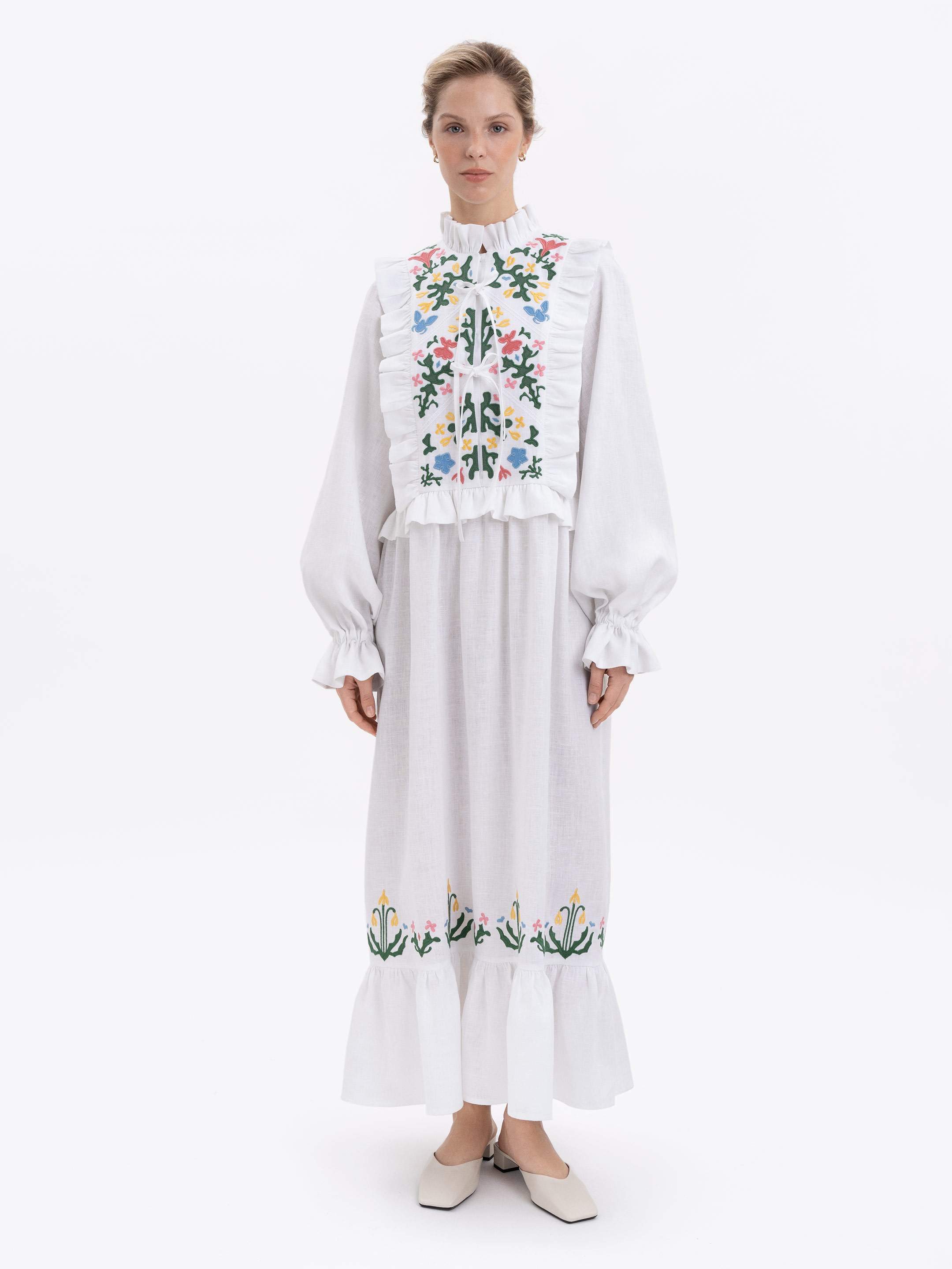 Long white dress "Lastivka" Buy