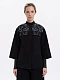 Women's black shirt with embroidery ETND-RD-DARK-FEMALE