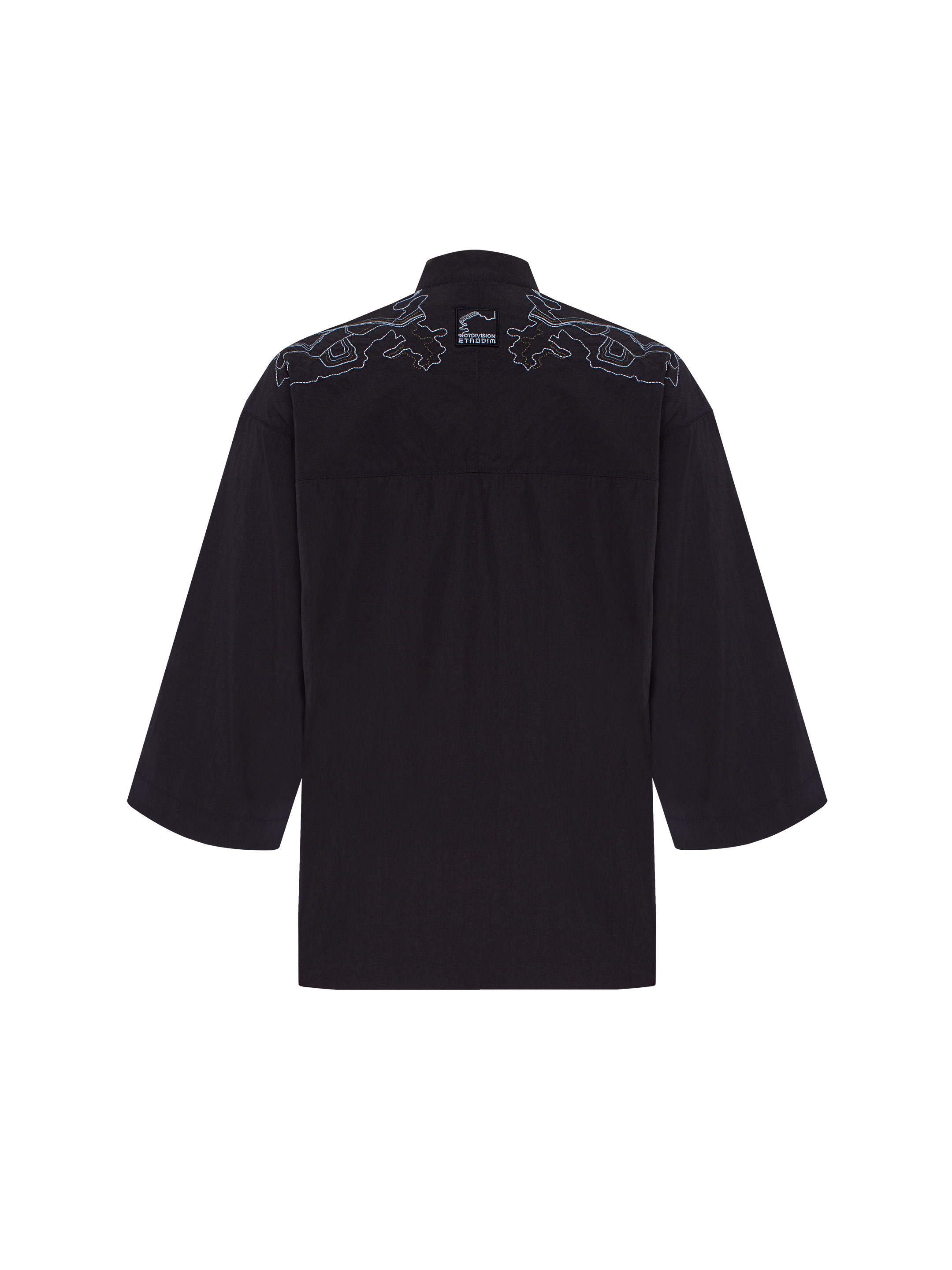 Women's black shirt with embroidery ETND-RD-DARK-FEMALE fitting