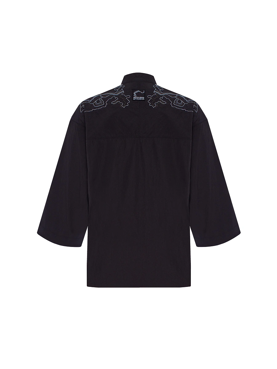 Women's sand shirt with embroidery ETND-RD-SAND-FEMALE — Black