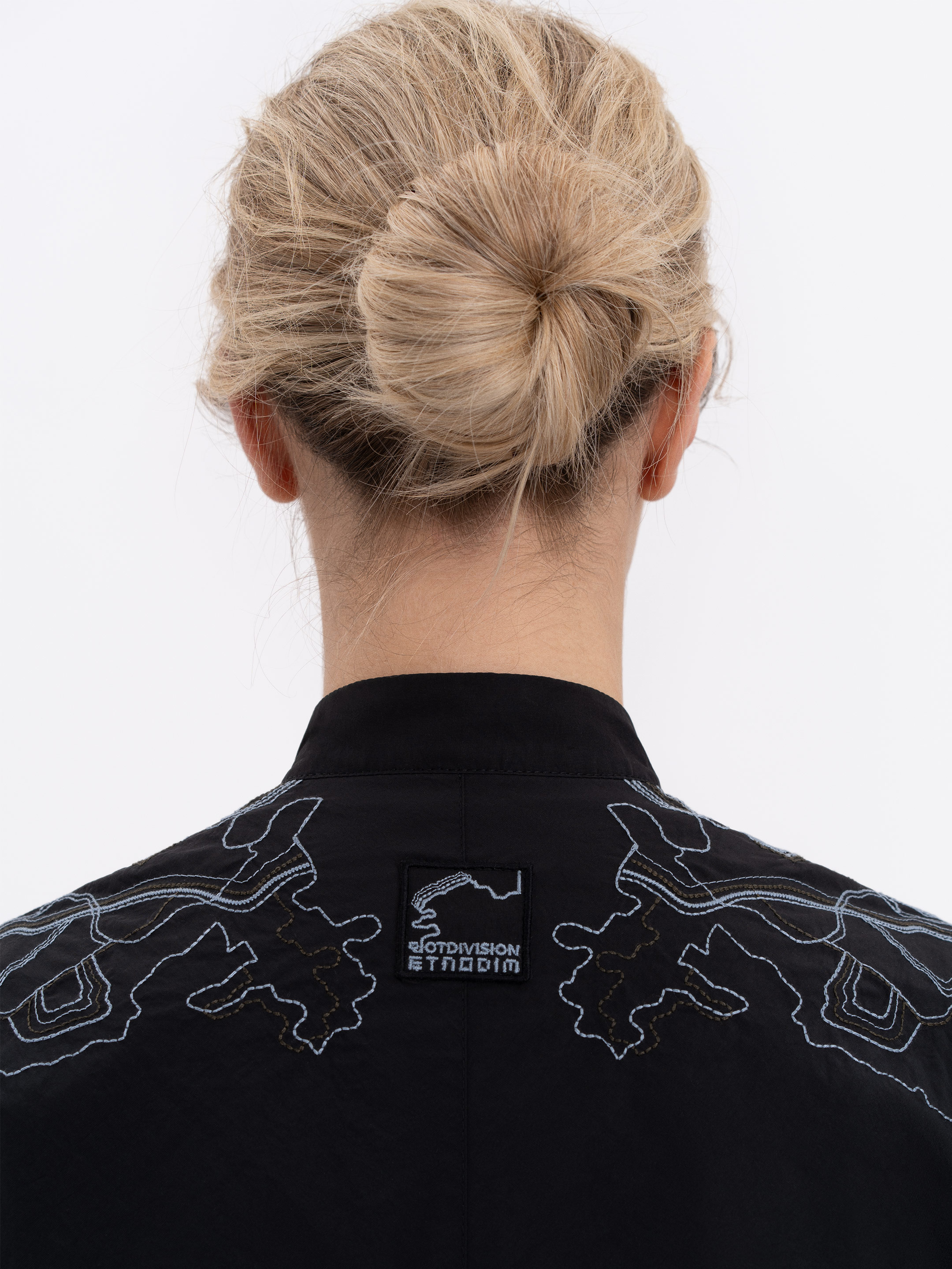 Women's black shirt with embroidery ETND-RD-DARK-FEMALE in Ukraine