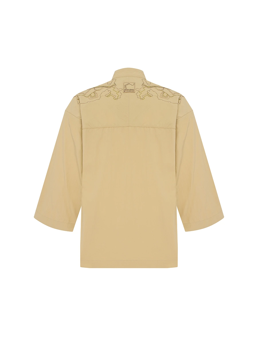 Women's black shirt with embroidery ETND-RD-DARK-FEMALE — Yellow