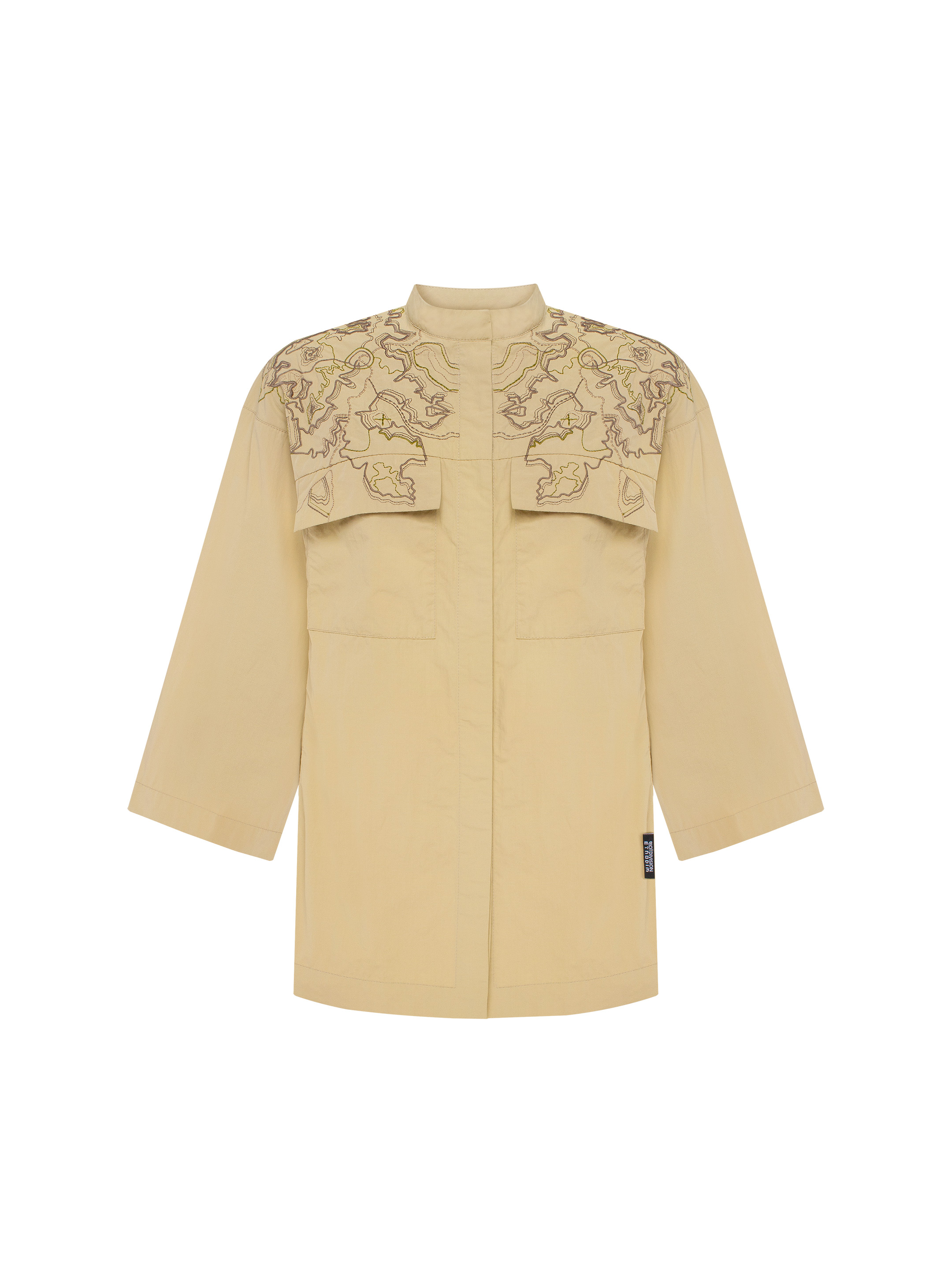 Women's sand shirt with embroidery ETND-RD-SAND-FEMALE fitting