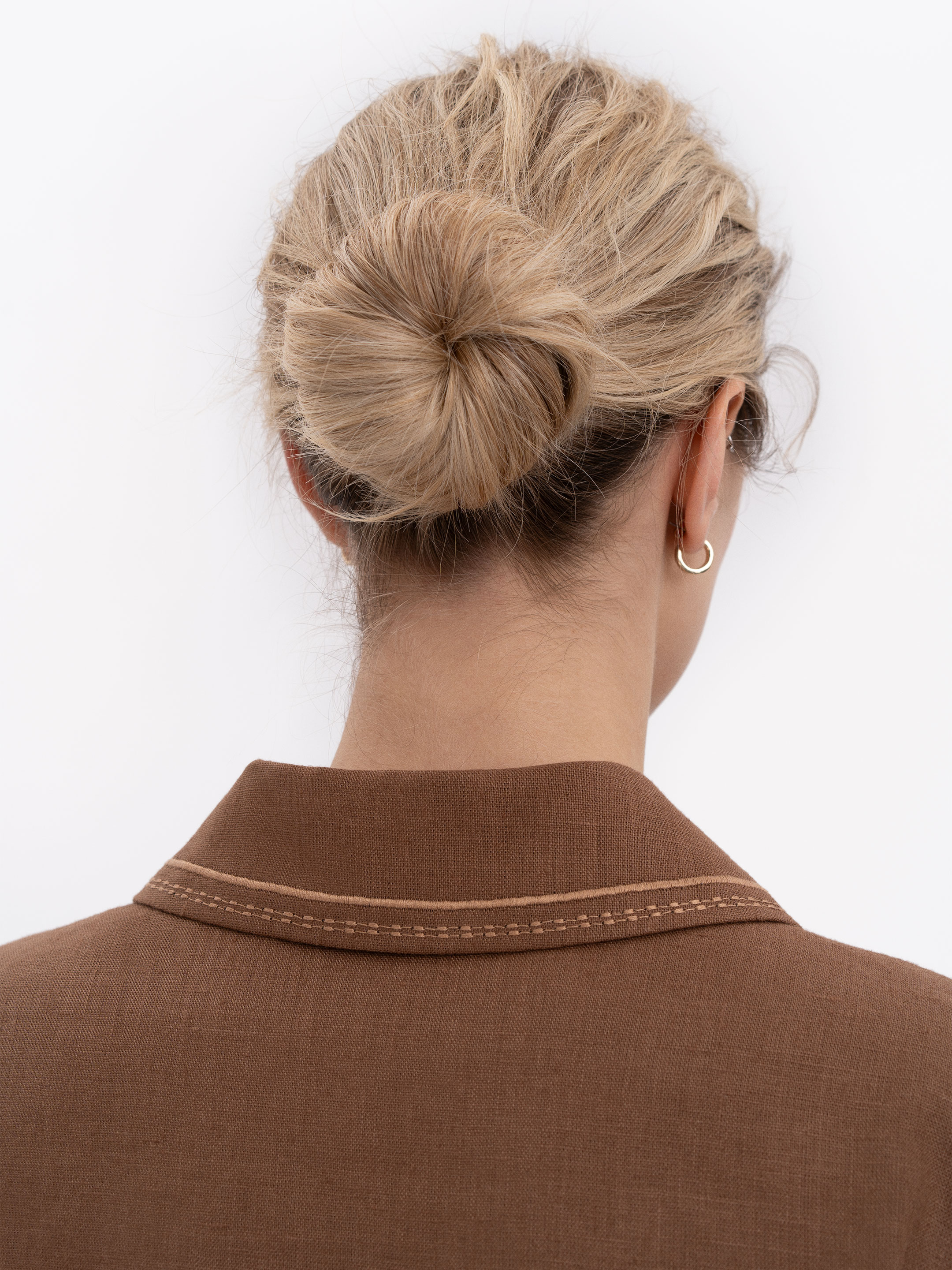 Brown shirt with matching embroidery "Polysk" choose