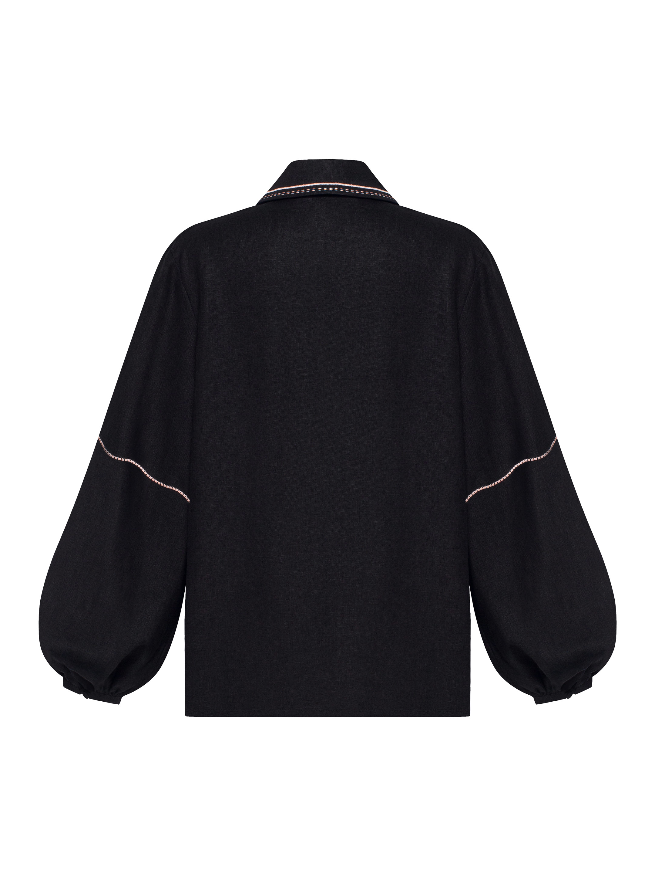 Black shirt with colorful embroidery "Polysk" sizes