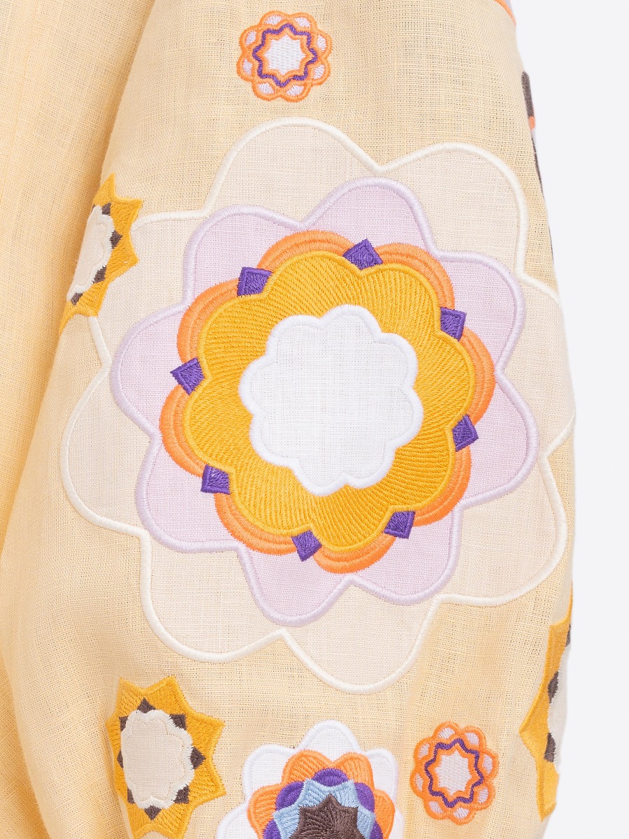 Linen embroidered shirt with botanical motif  “Lypa” [0]