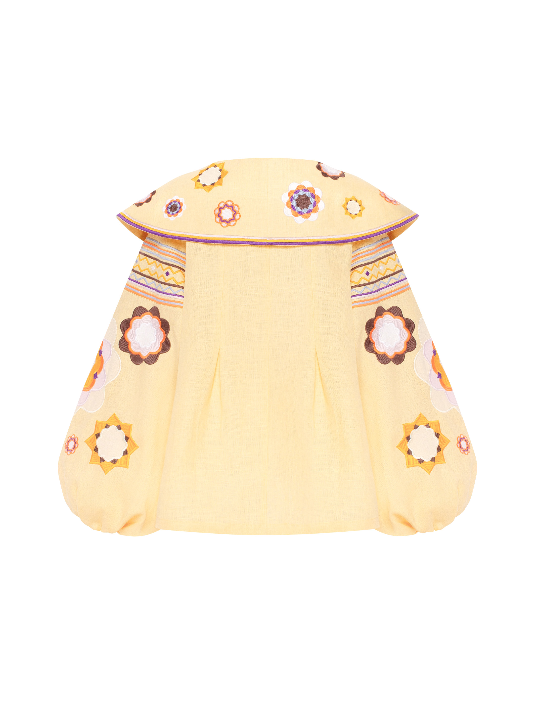 Linen embroidered shirt with botanical motif  “Linden” sizes