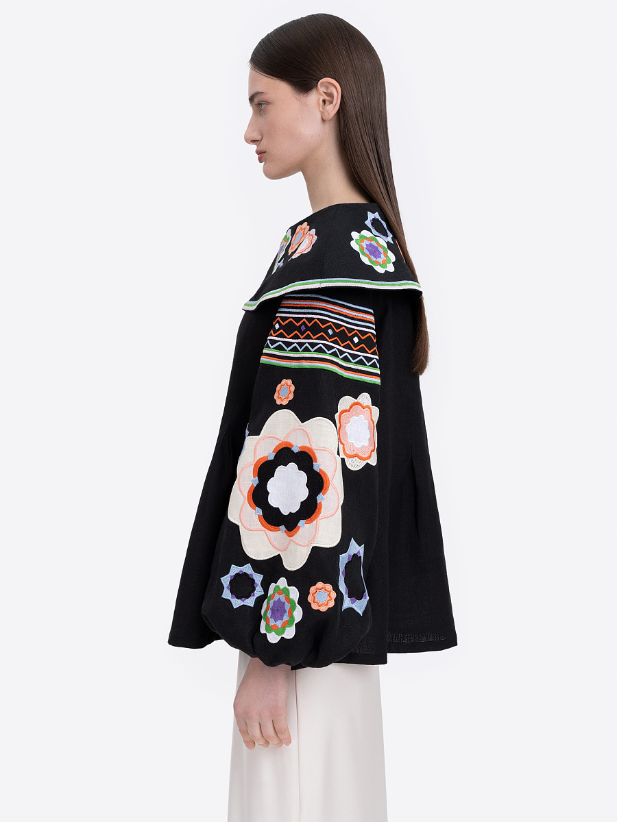 Embroidered Shirt "Black Kvitka" [0]