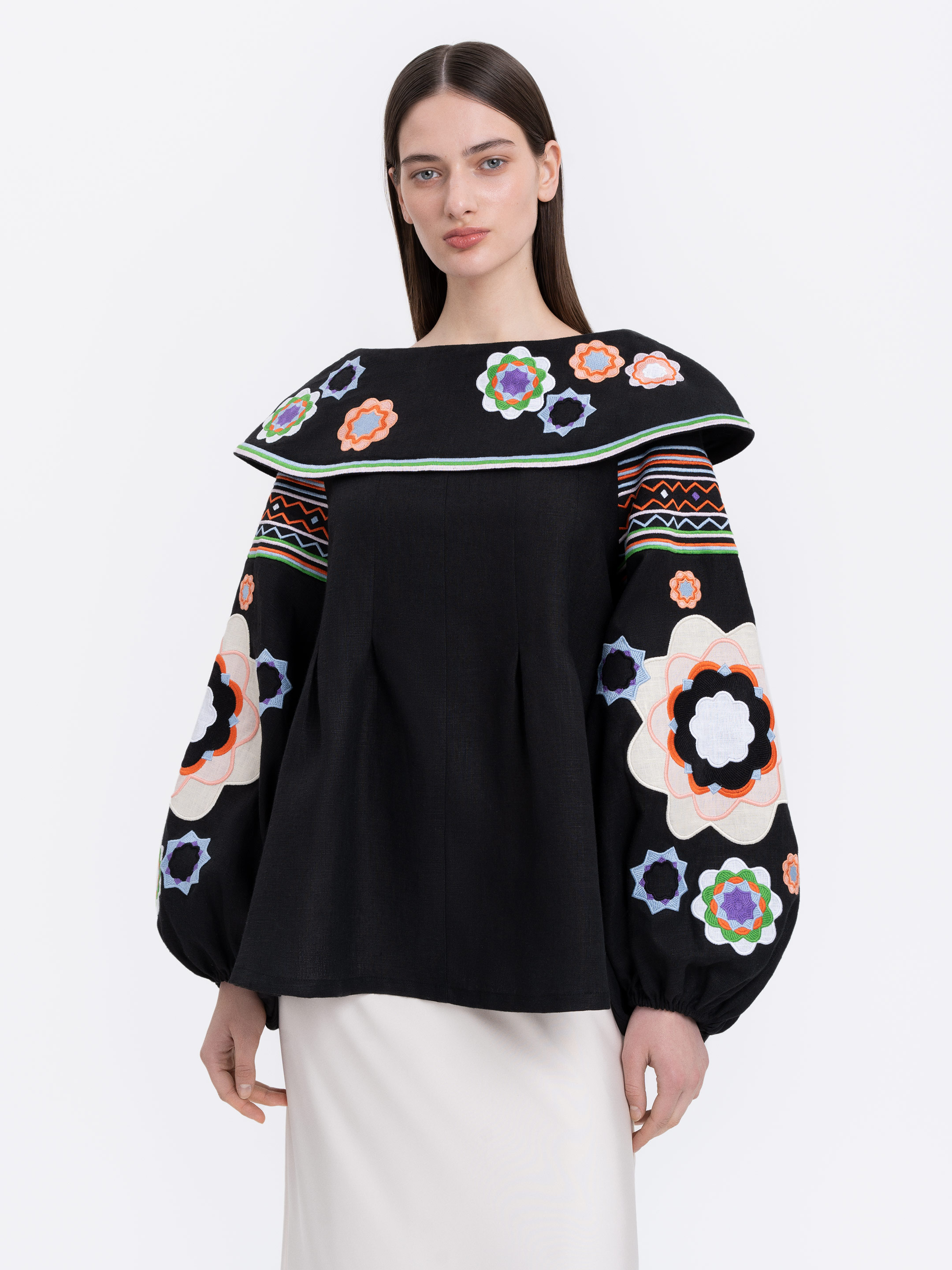 Embroidered Shirt "Black Kvitka" Buy