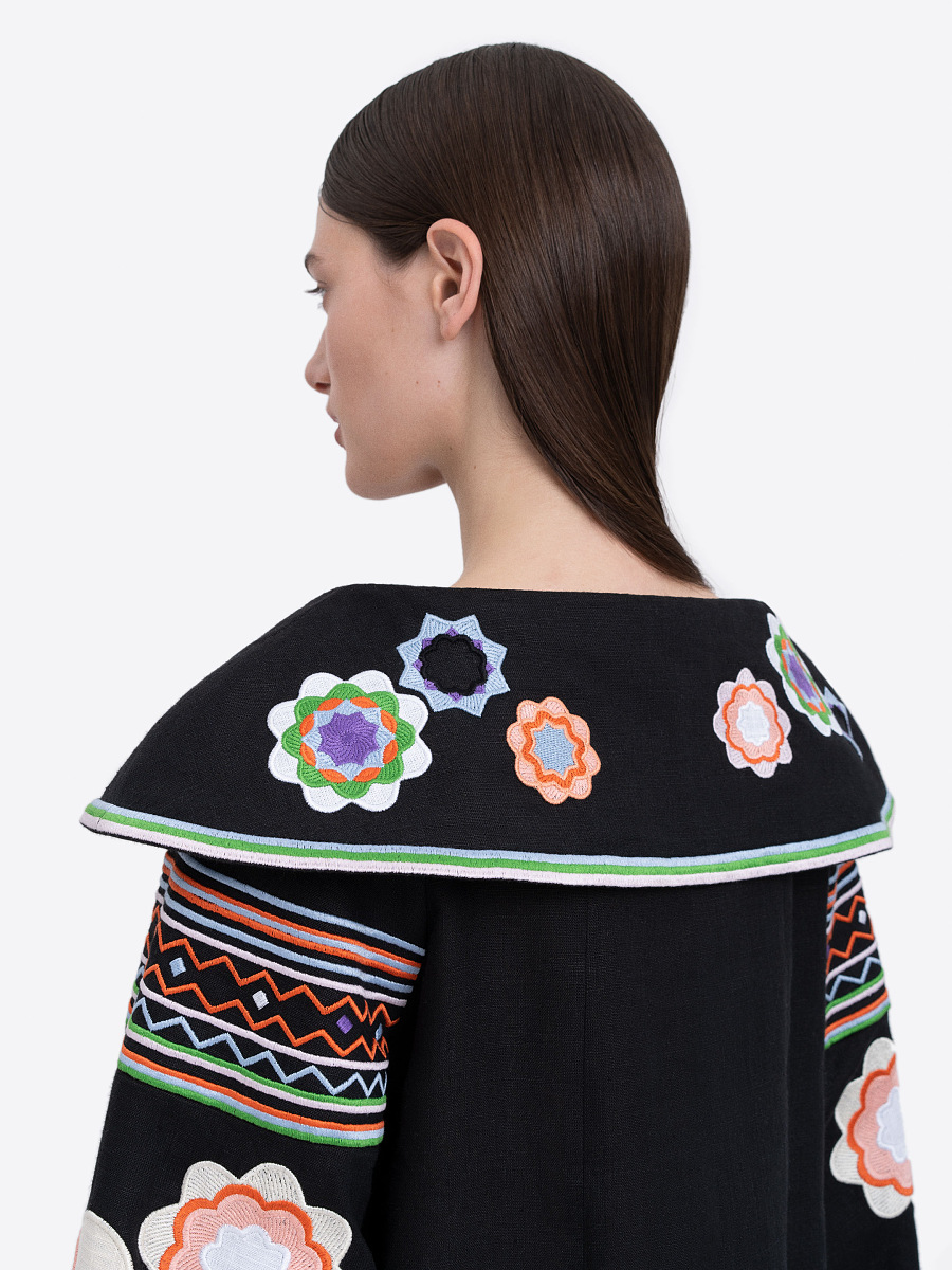 Embroidered Shirt "Black Kvitka" [0]