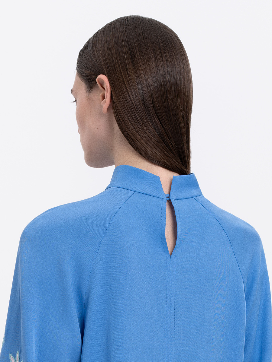 Blue‑coloured lightweight shirt  “Voloshka” [0]