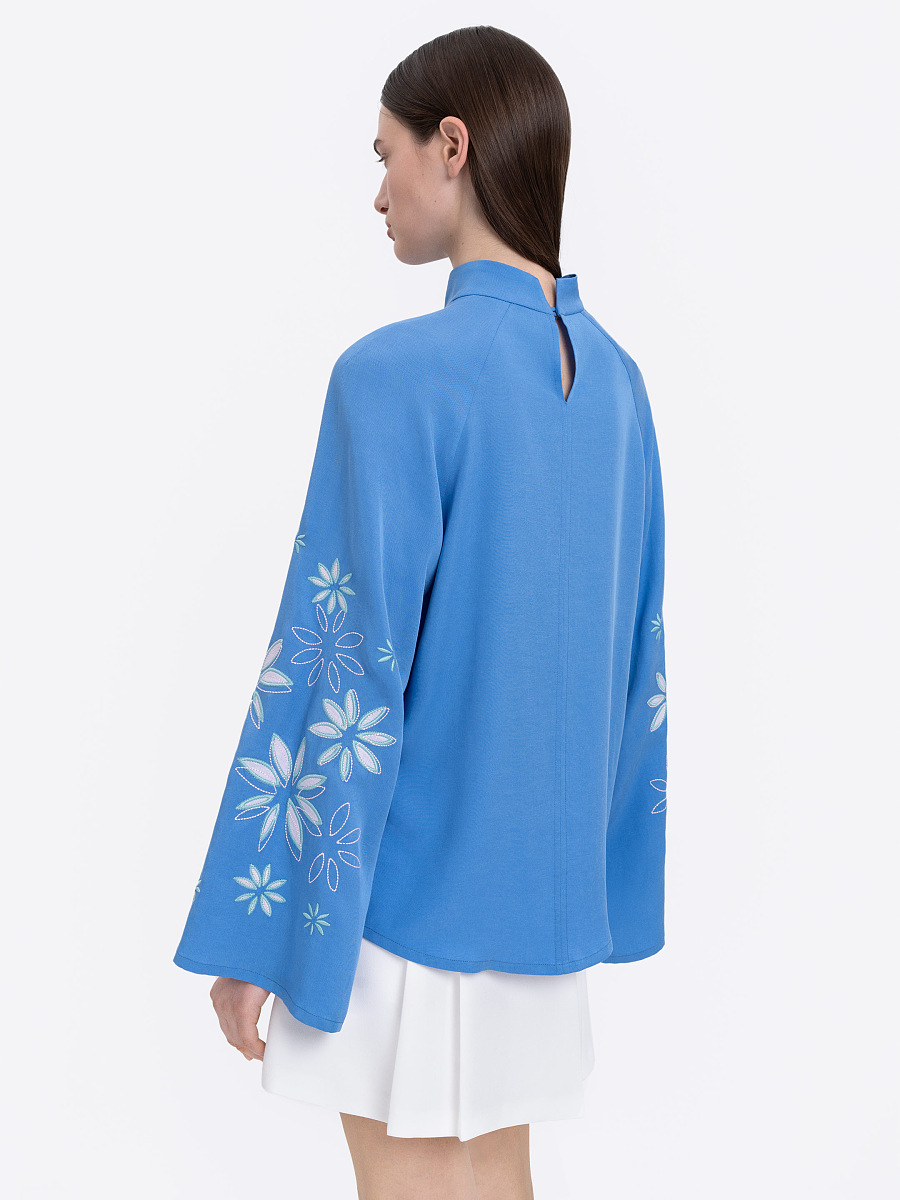 Blue‑coloured lightweight shirt  “Voloshka” [0]