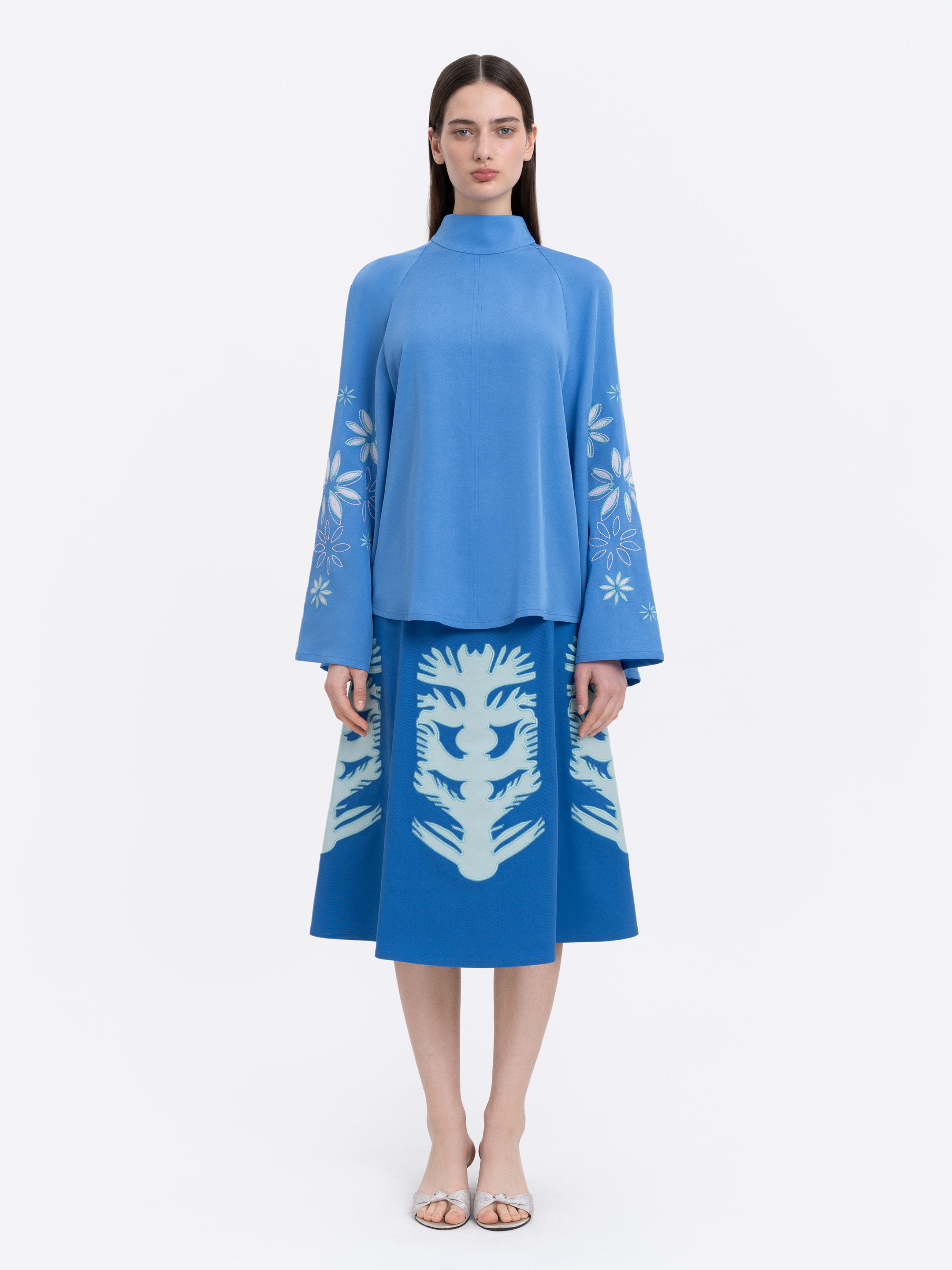 Blue‑coloured lightweight shirt  “Voloshka” choose