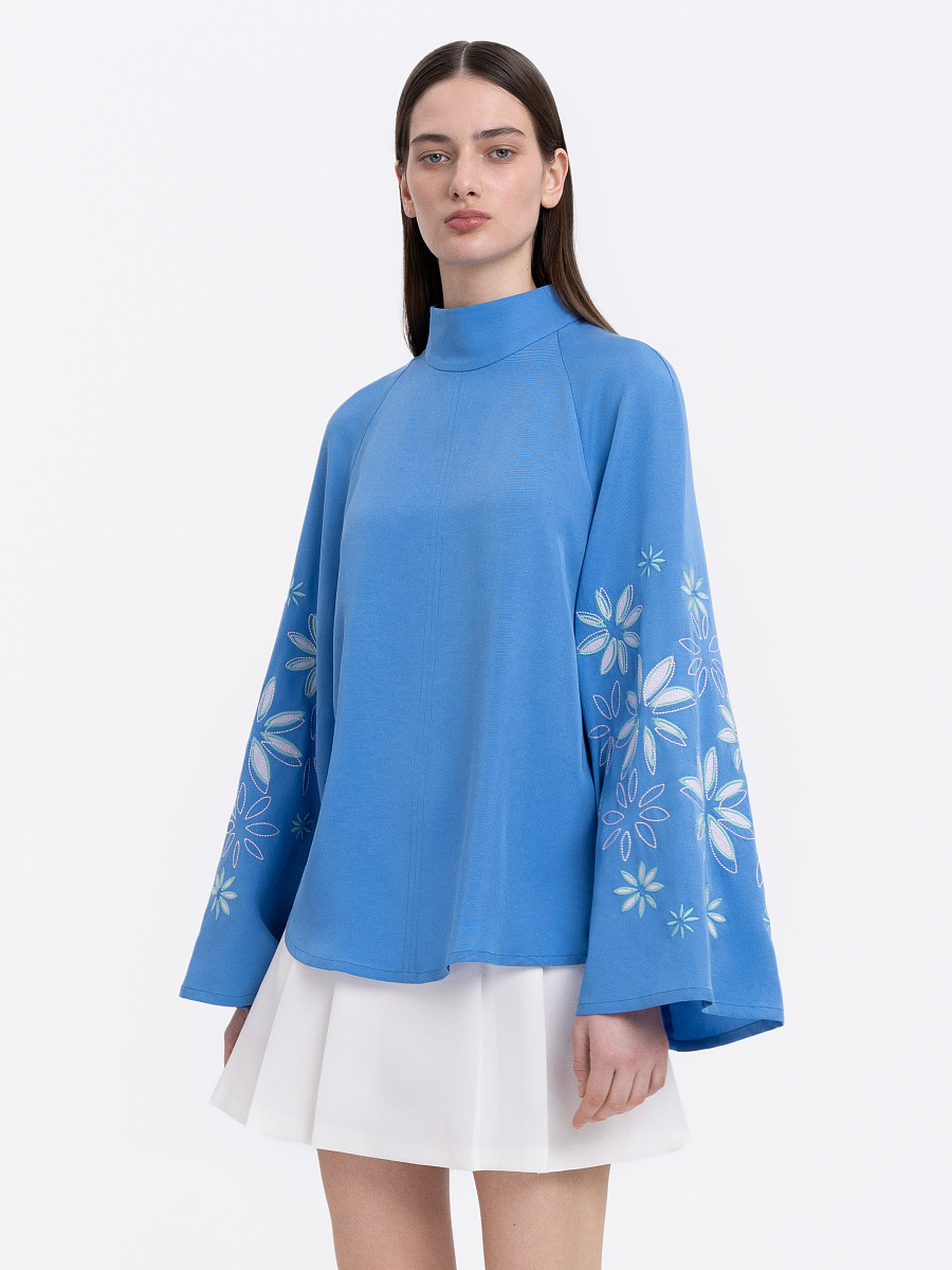Blue‑coloured lightweight shirt  “Voloshka” [0]