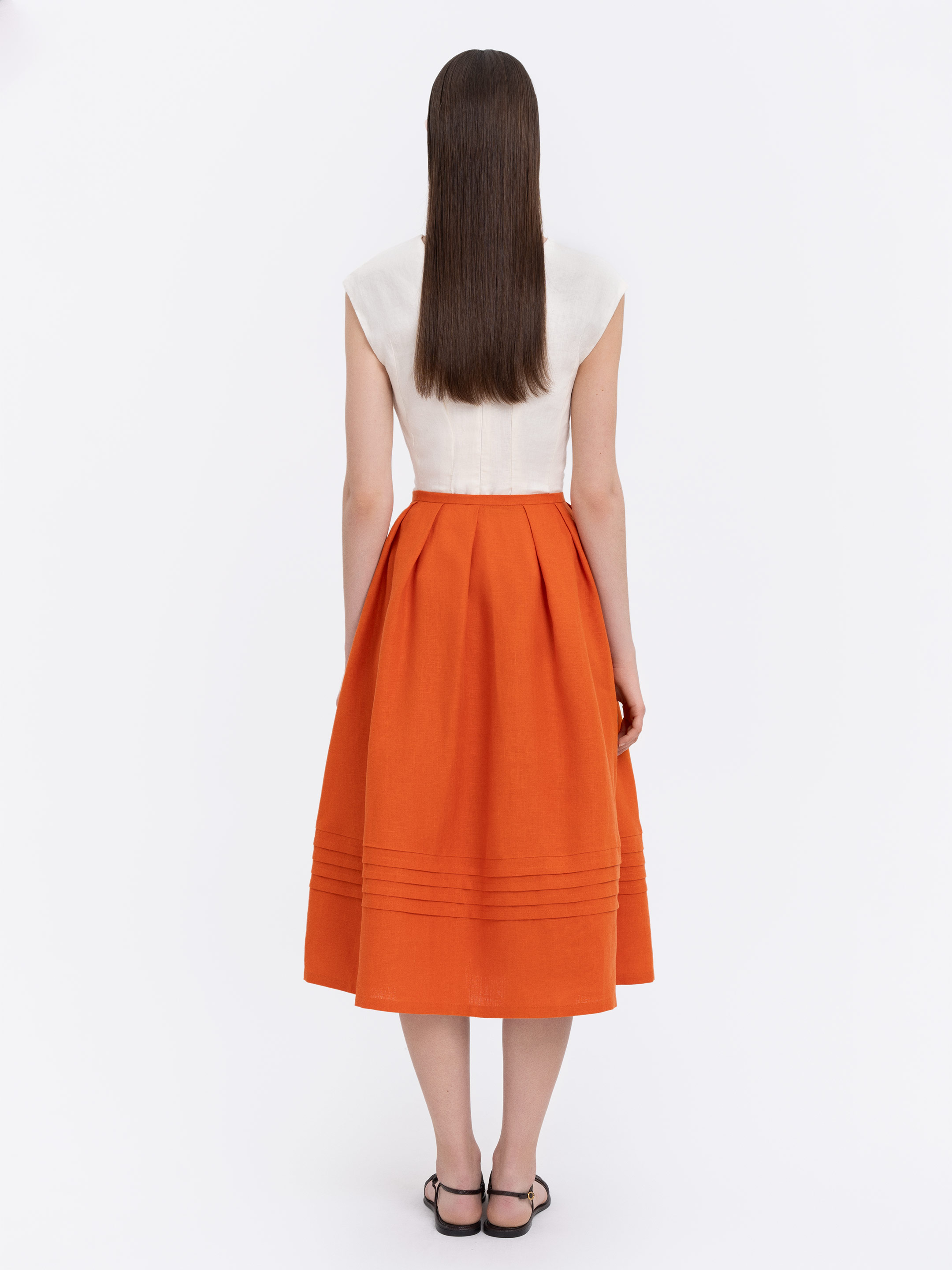 Linen embroidered skirt  “Amber” in Ukraine