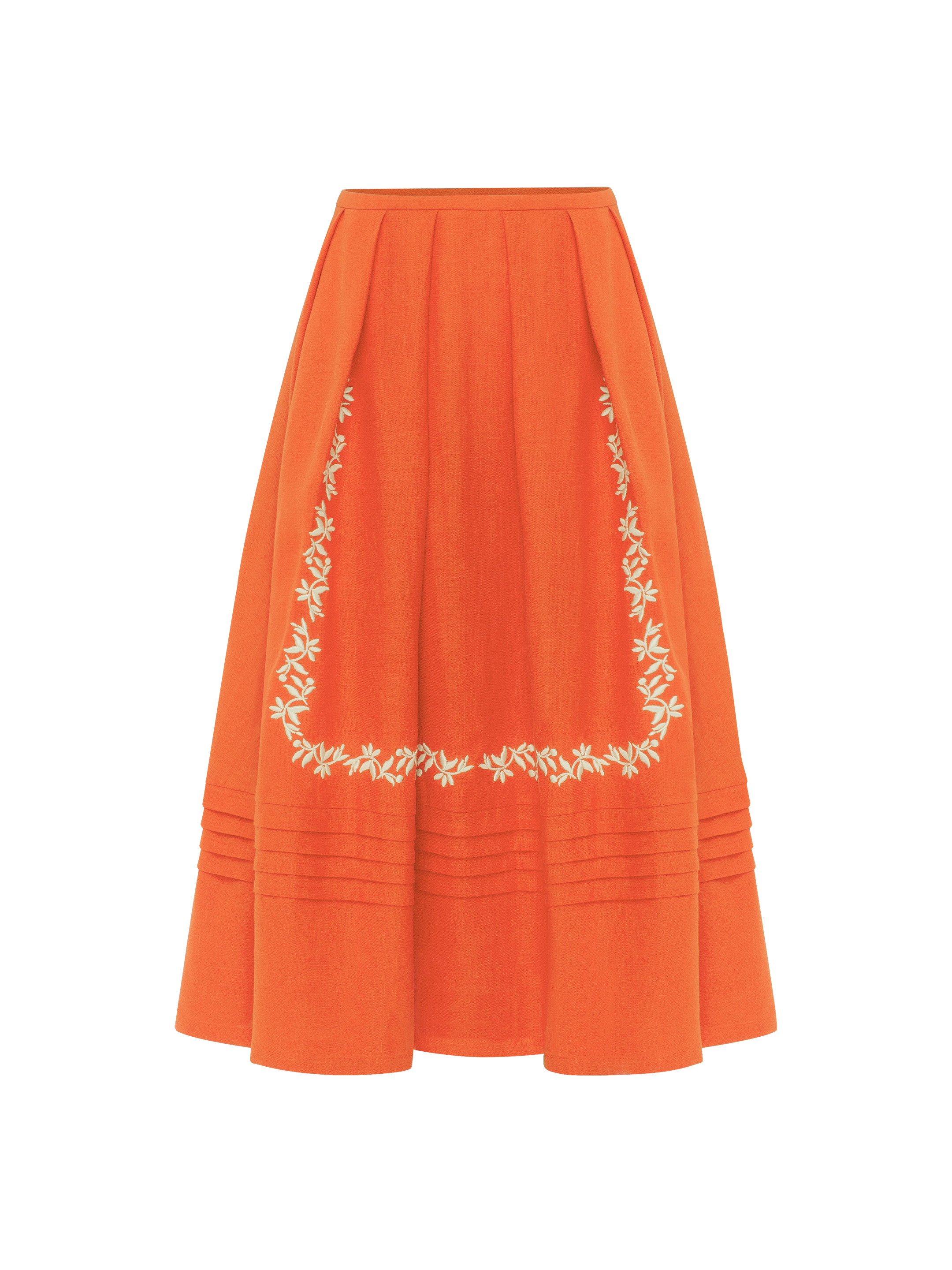 Linen embroidered skirt  “Amber” photo