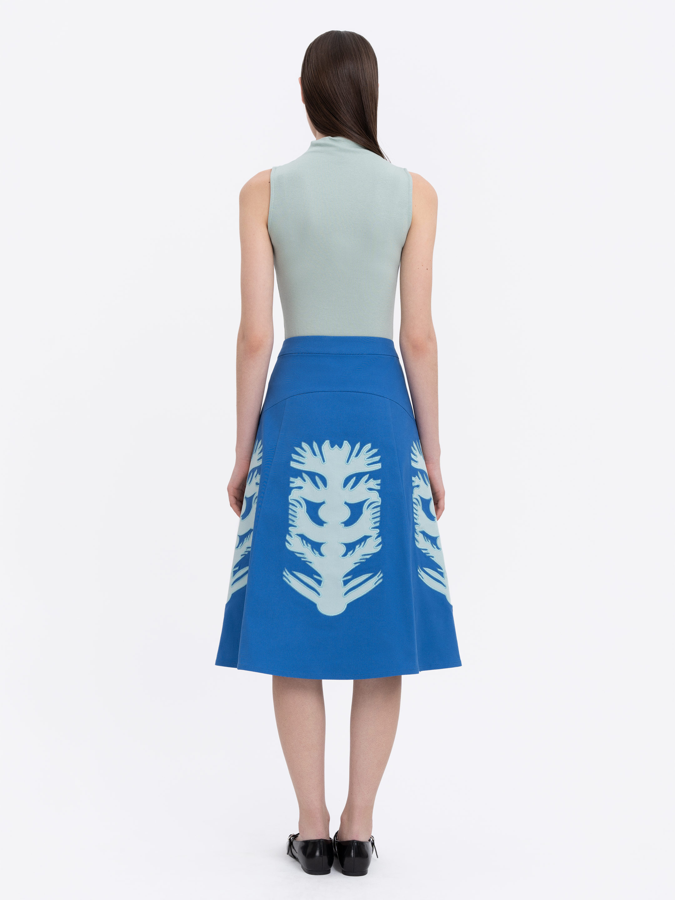 Embroidered blue skirt  “Lazuryt” ціна