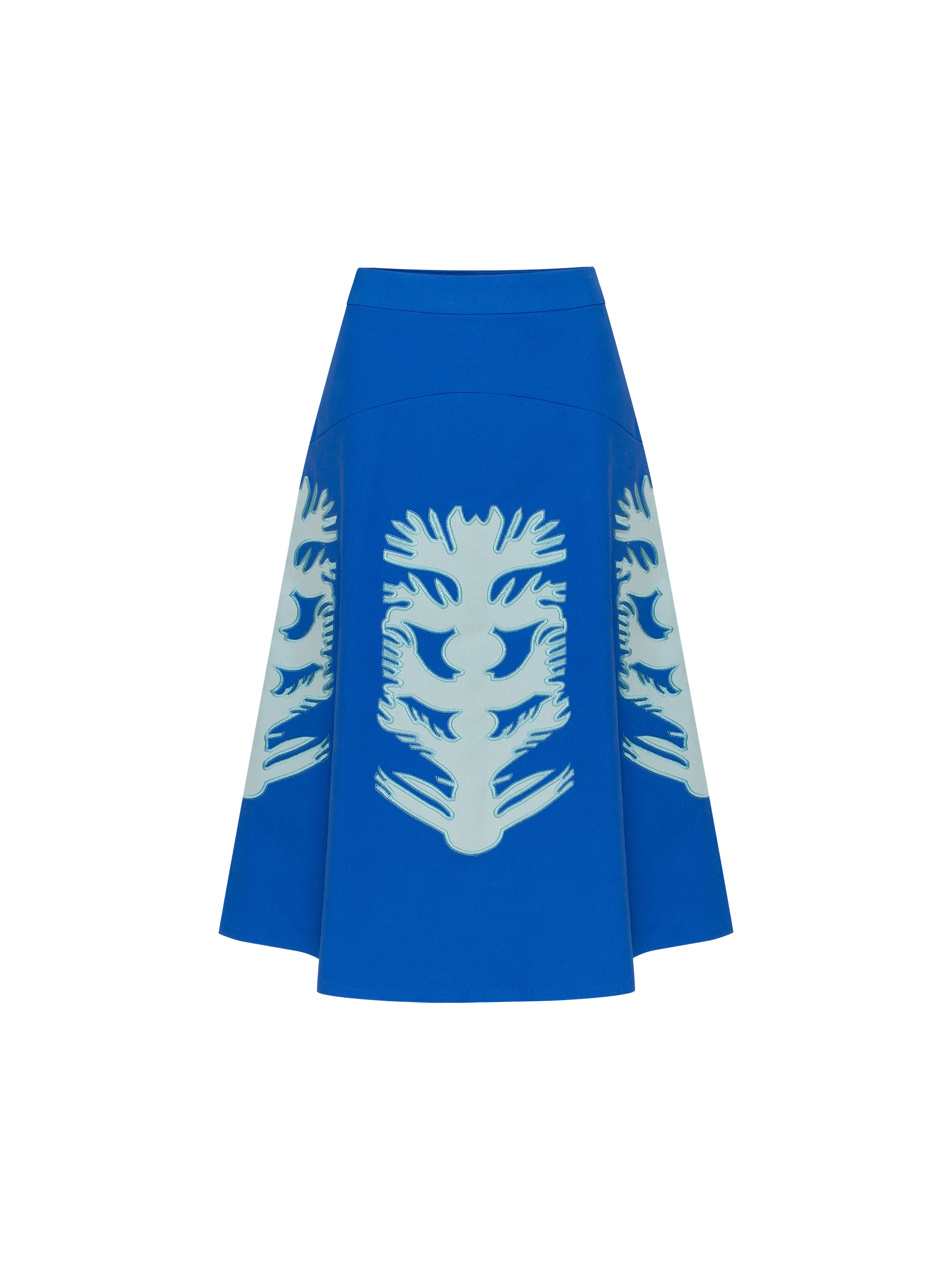 Embroidered blue skirt  “Lazuryt” choose