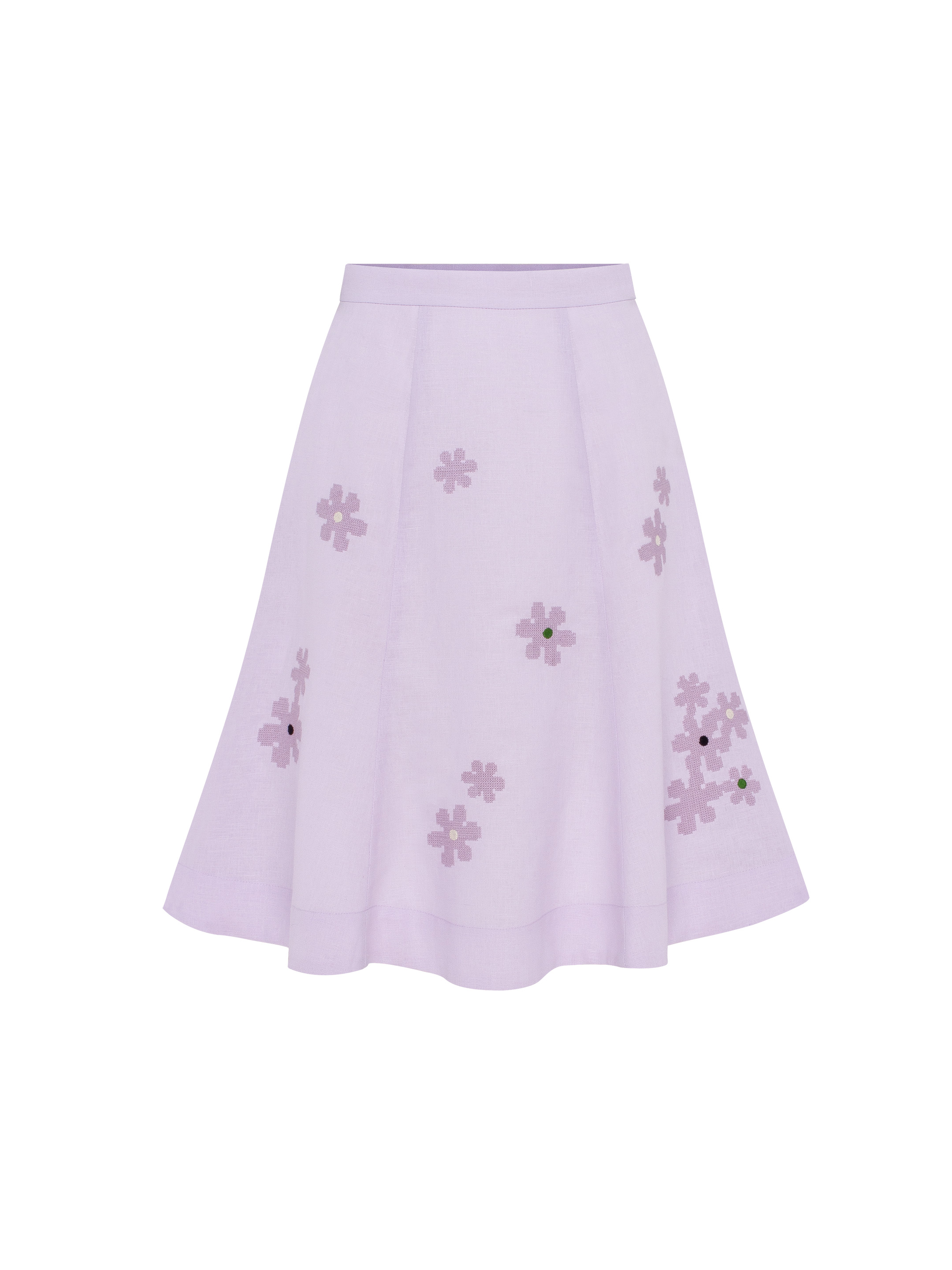 Lilac‑coloured embroidered skirt  “Oda” photo